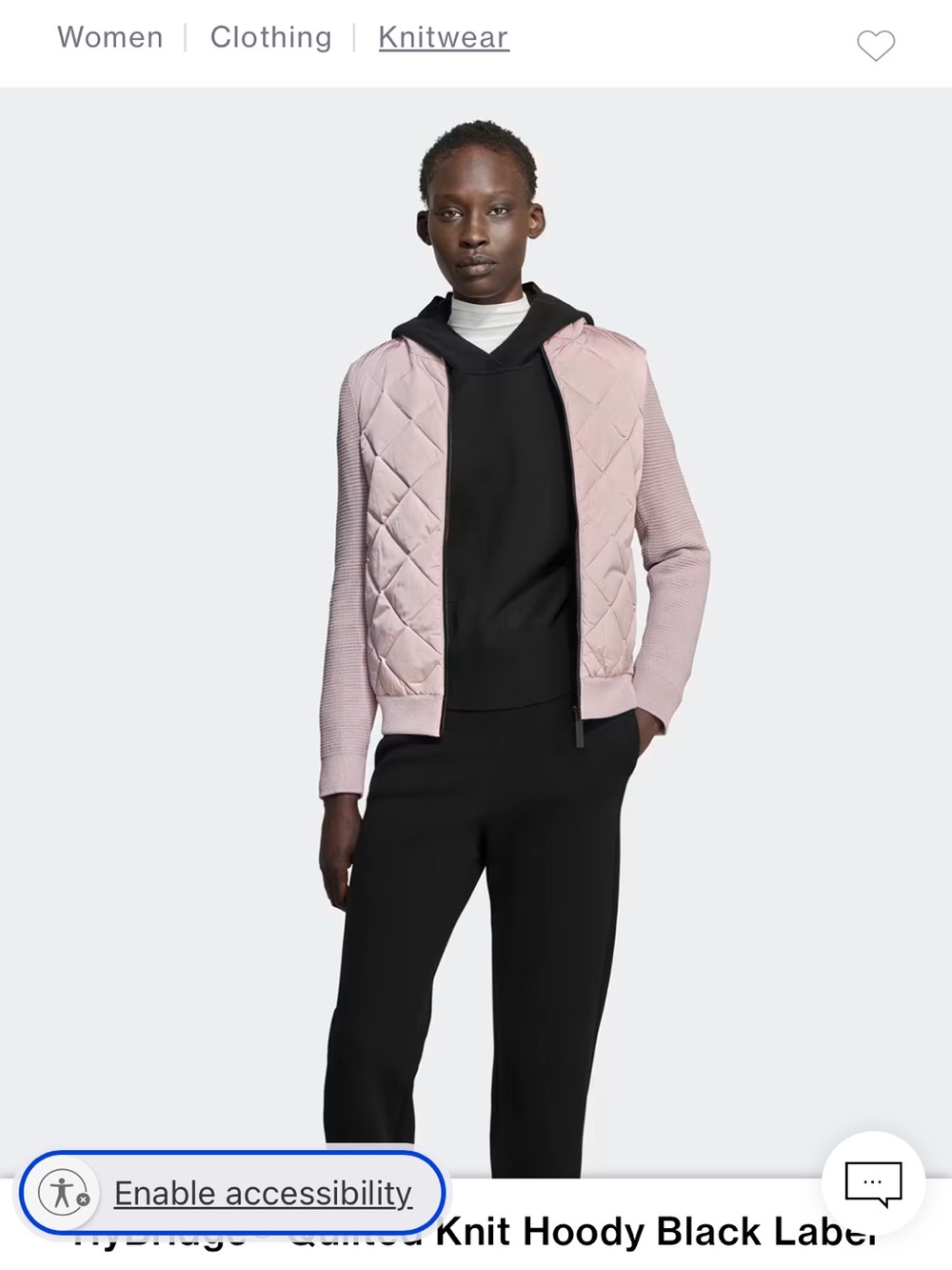 Canada Goose Light Pink Quilted Knit Bomber Jacket
